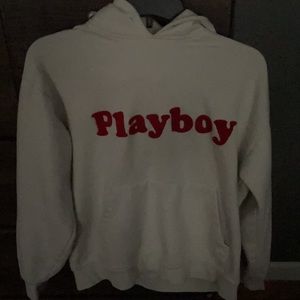 Cream men’s medium playboy hoodie
